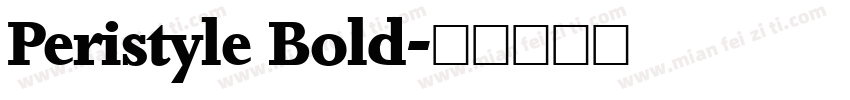 Peristyle Bold字体转换